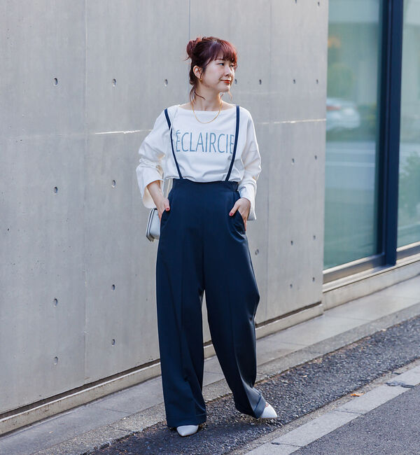 Rouge vif「ハイウエストサスペンダーワイドパンツ」|その他|