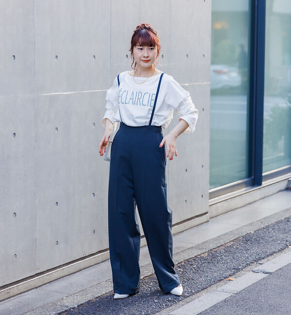 Rouge vif「ハイウエストサスペンダーワイドパンツ」|その他|