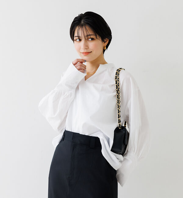 Rouge vif「【一部店舗限定】スリーブデザインスキッパーブラウス」|シャツ・ブラウス|