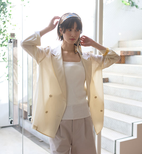 Rouge vif「エアリーシャツジャケット」|テーラードジャケット|