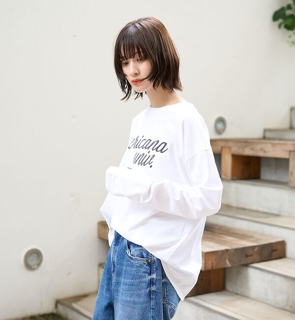 Rouge vif「【AMERICANA&times;MICA＆DEAL/ アメリカーナ&times;マイカ】long te」|Tシャツ・カットソー|