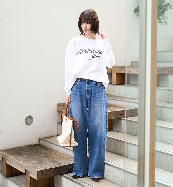 Rouge vif「【AMERICANA&times;MICA＆DEAL/ アメリカーナ&times;マイカ】long te」|Tシャツ・カットソー|