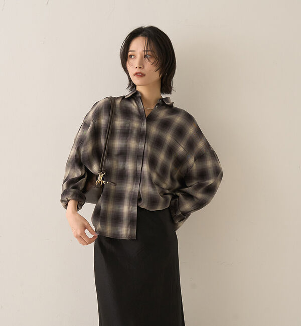 Rouge vif「オンブレーチェックシャツ」|シャツ・ブラウス|