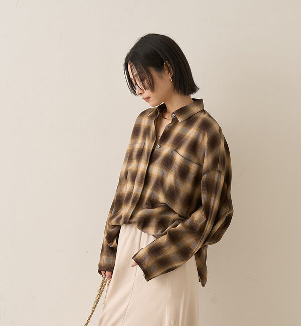 Rouge vif「オンブレーチェックシャツ」|シャツ・ブラウス|