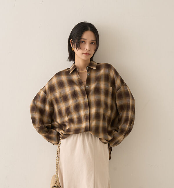 Rouge vif「オンブレーチェックシャツ」|シャツ・ブラウス|