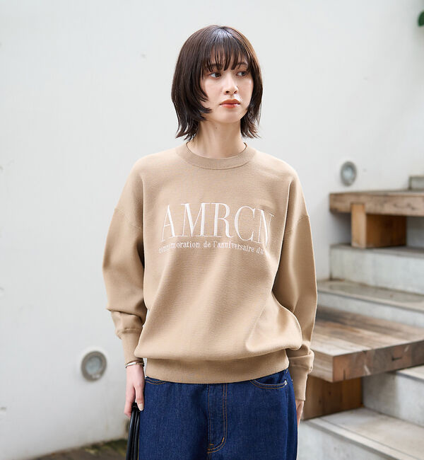 Rouge vif「【AMERICANA&times;MICA＆DEAL/ アメリカーナ&times;マイカ】ロゴニット」|ニット・セーター|