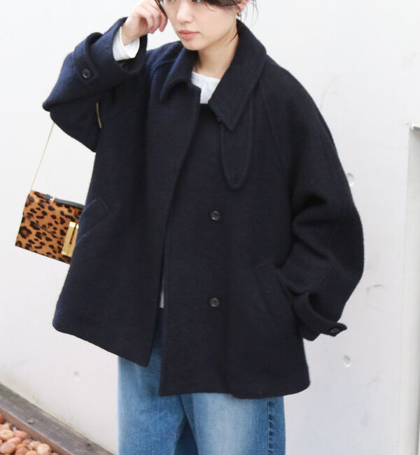 Rouge vif「【2サイズ展開】ウール混ショート丈スライバーコート」|その他|