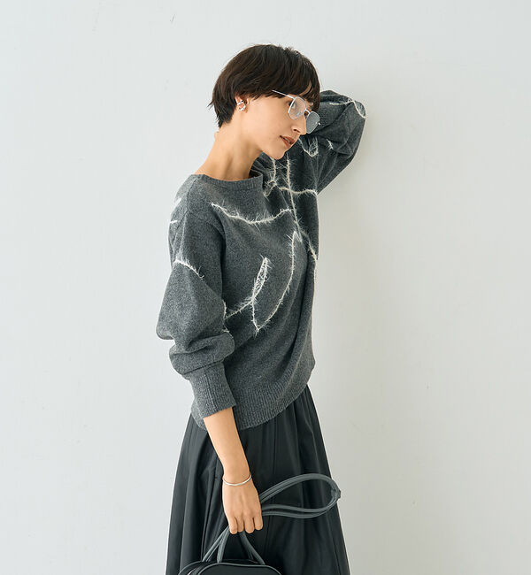 Rouge vif「【一部店舗限定】フェザーラインニットプルオーバー」|ニット・セーター|