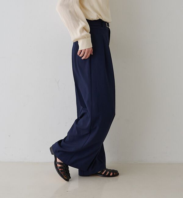 Rouge vif「【新色登場】【一部店舗限定】【3サイズ展開】ベルト付きハイウエストタックパンツ」|その他|
