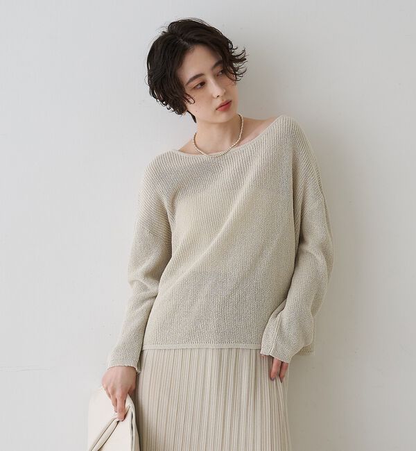 Rouge vif「【一部店舗限定】バックスリット ゆるメッシュニット」|ニット・セーター|