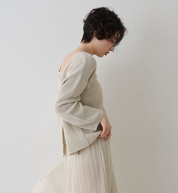 Rouge vif「【一部店舗限定】バックスリット ゆるメッシュニット」|ニット・セーター|