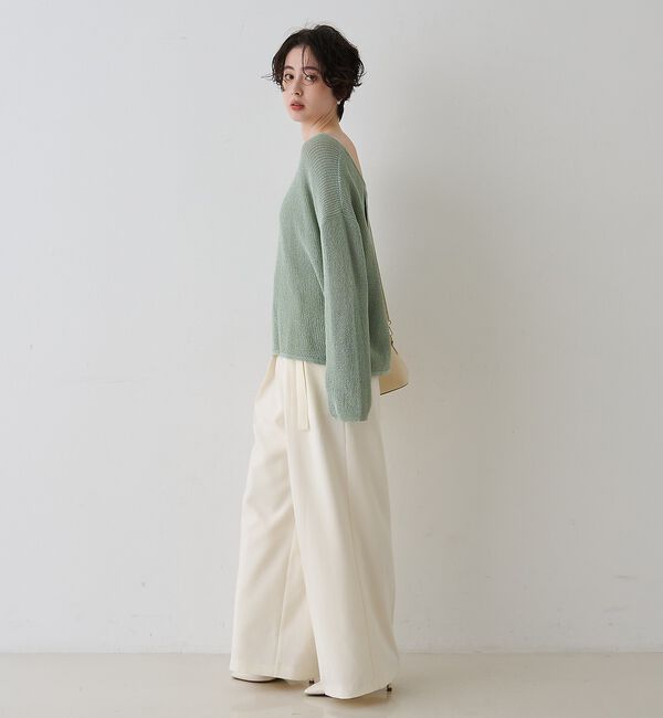 Rouge vif「【一部店舗限定】バックスリット ゆるメッシュニット」|ニット・セーター|