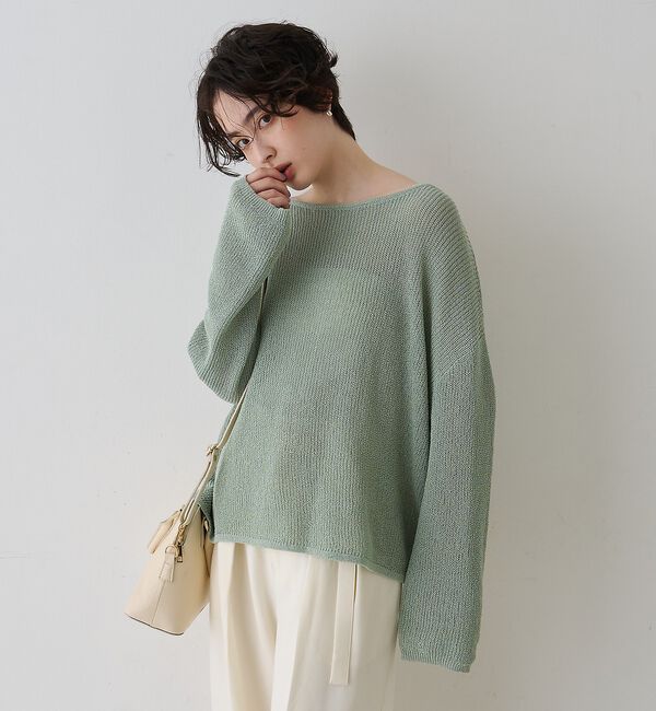 Rouge vif「【一部店舗限定】バックスリット ゆるメッシュニット」|ニット・セーター|