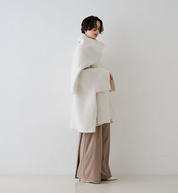 Rouge vif「【2サイズ展開】ストール/マフラー付き変形リバーコート」|その他|