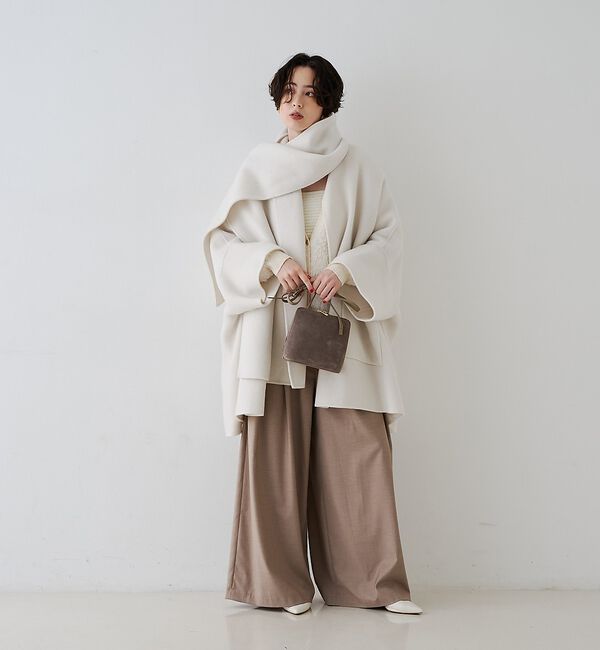 Rouge vif「【2サイズ展開】ストール/マフラー付き変形リバーコート」|その他|