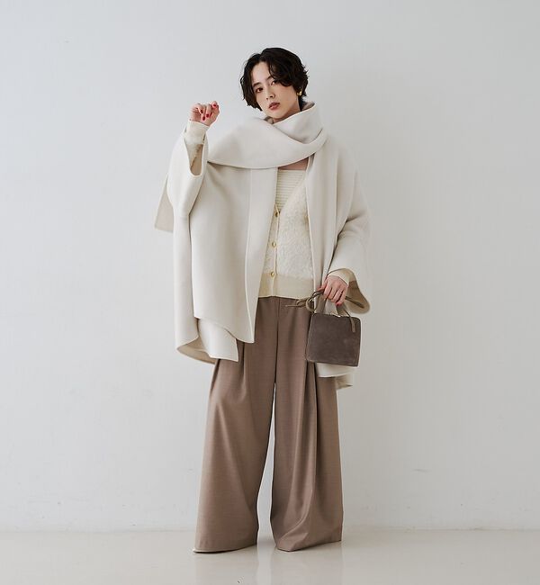 Rouge vif「【2サイズ展開】ストール/マフラー付き変形リバーコート」|その他|