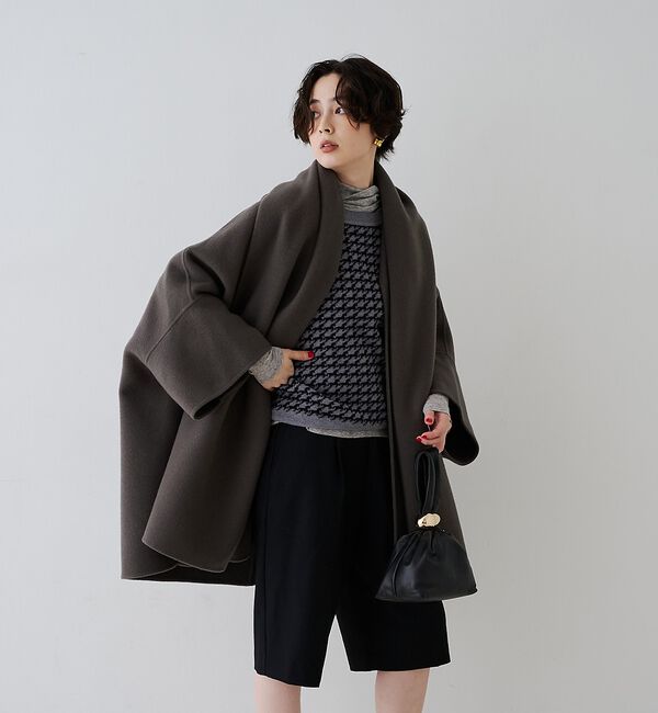 Rouge vif「【2サイズ展開】ストール/マフラー付き変形リバーコート」|その他|