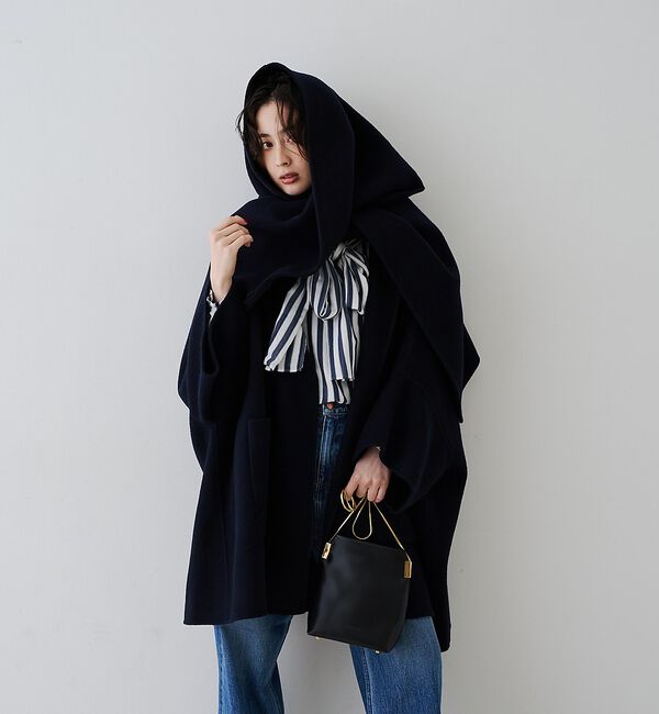 Rouge vif「【2サイズ展開】ストール/マフラー付き変形リバーコート」|その他|