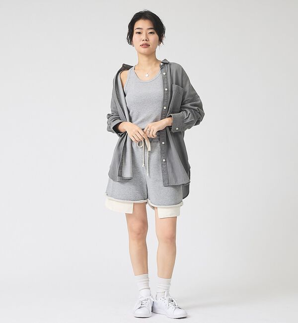 Rouge vif「【IRONING/アイロニング】SHEER RIB TANK タンクトップ」|キャミソール|