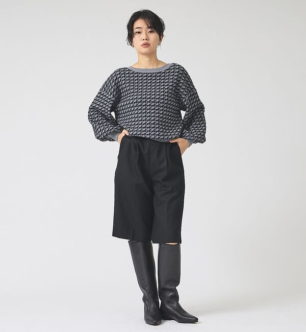 Rouge vif「【REMME/レメ】レザーフラットロングブーツ」|ショートブーツ|