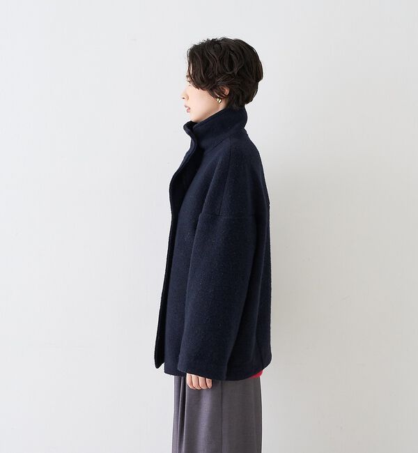 Rouge vif「【2026AW新作/2サイズ展開】ウール混ショート丈スライバーコート/チェック/」|その他|