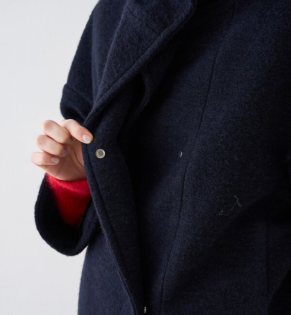 Rouge vif「【2026AW新作/2サイズ展開】ウール混ショート丈スライバーコート/チェック/」|その他|