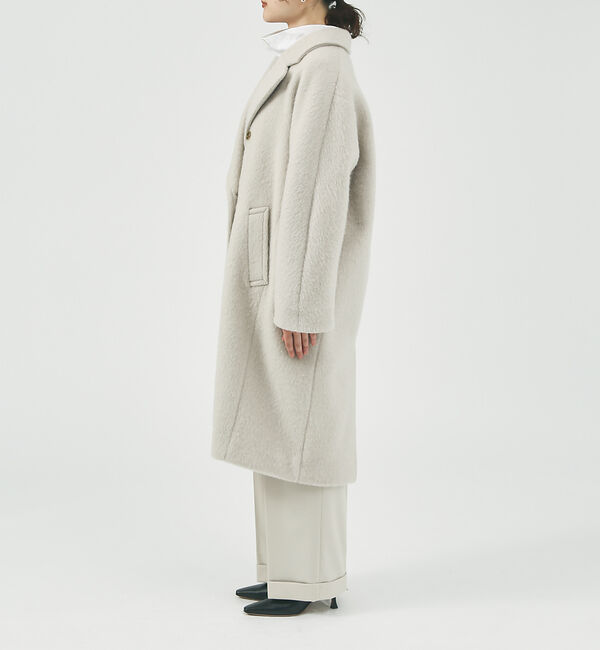 qualite「モヘアシャギーダブルロングコート」|その他|