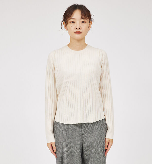 qualite「【23AW】アシメスヌードリブニット」|ニット・セーター|