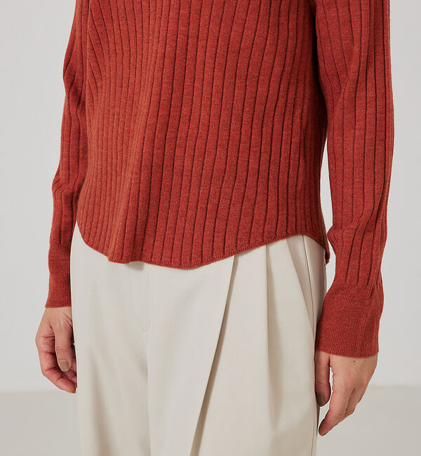 qualite「【23AW】アシメスヌードリブニット」|ニット・セーター|