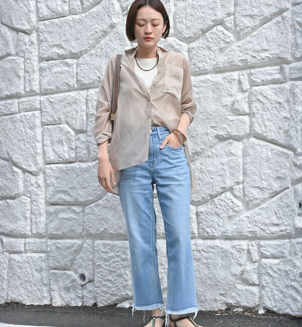 qualite「【healthy denim】Nachos フレアデニムパンツ」|デニム|