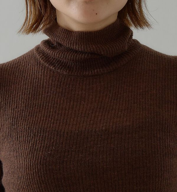 qualite「モヘア混ハイネックニットプルオーバー」|ニット・セーター|