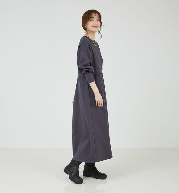 abahouse mavie「【大人のいちまんワンピ】ライトダンボールフレアーワンピ」|ワンピース|