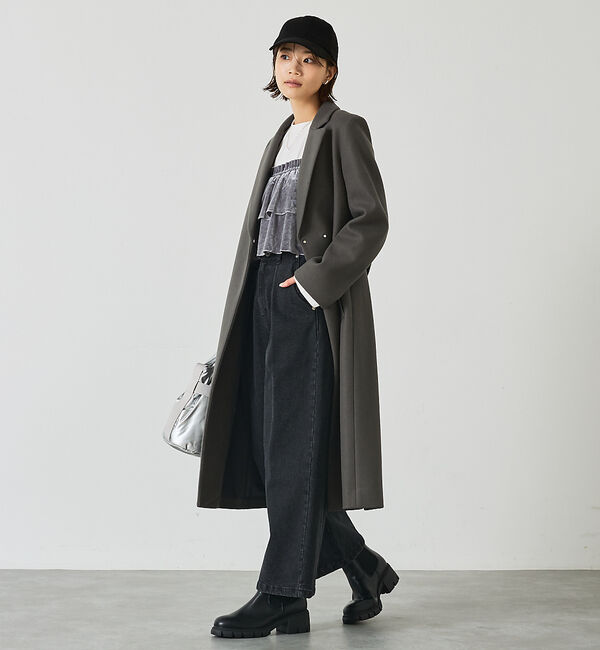 abahouse mavie「ベルト付きロングコート」|その他|