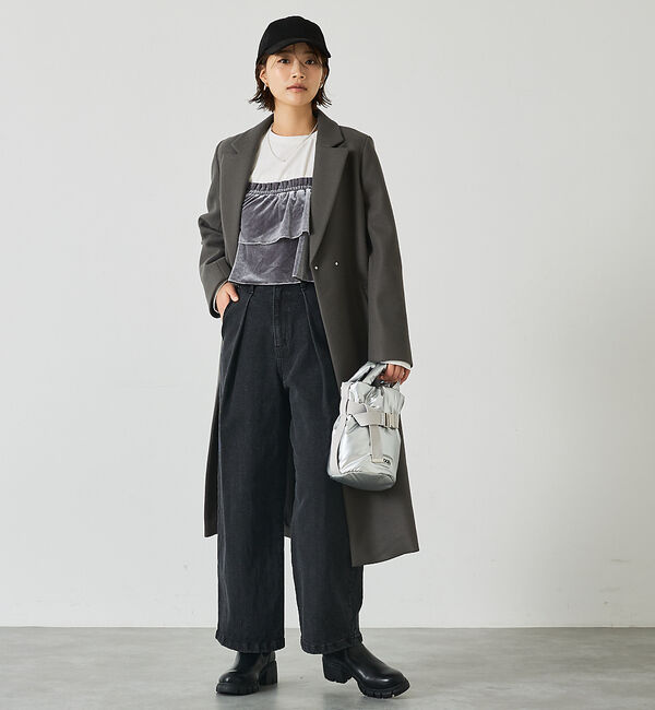 abahouse mavie「ベルト付きロングコート」|その他|
