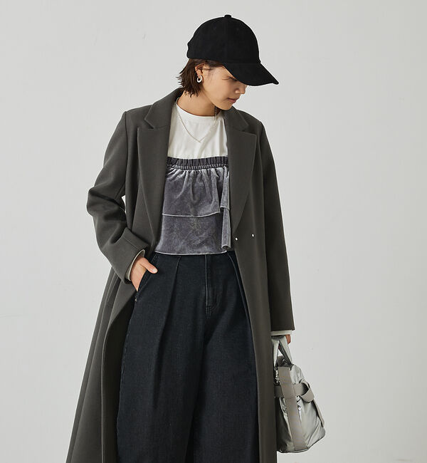 abahouse mavie「ベルト付きロングコート」|その他|