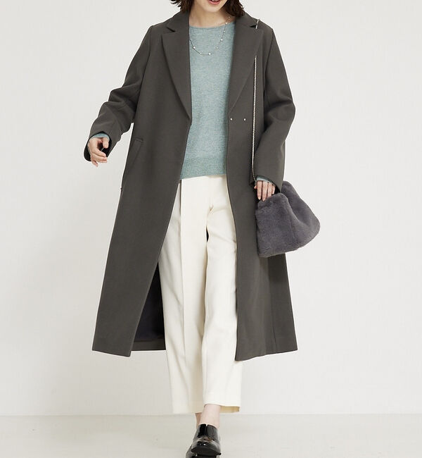 abahouse mavie「ベルト付きロングコート」|その他|