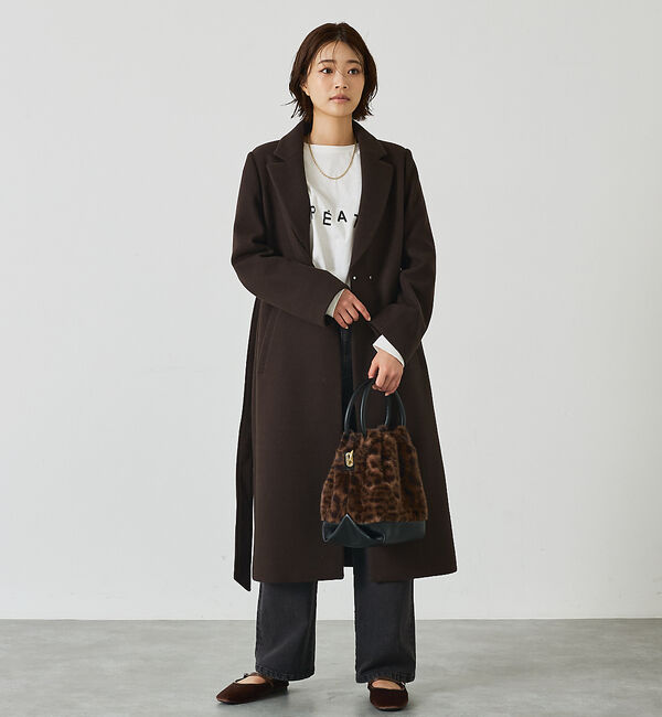 abahouse mavie「ベルト付きロングコート」|その他|