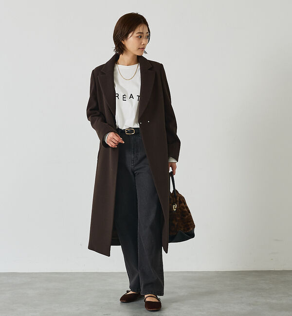 abahouse mavie「ベルト付きロングコート」|その他|
