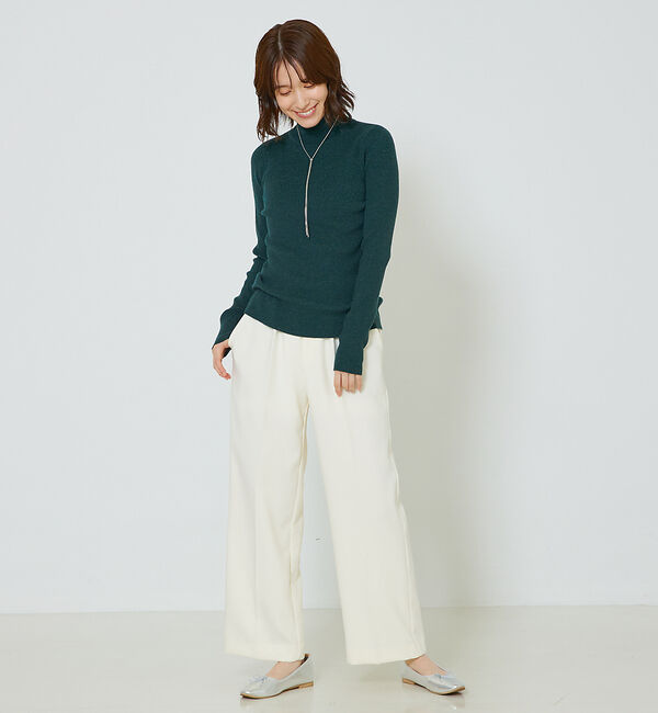 abahouse mavie「ストレッチリブハイネックプルオーバー」|ニット・セーター|