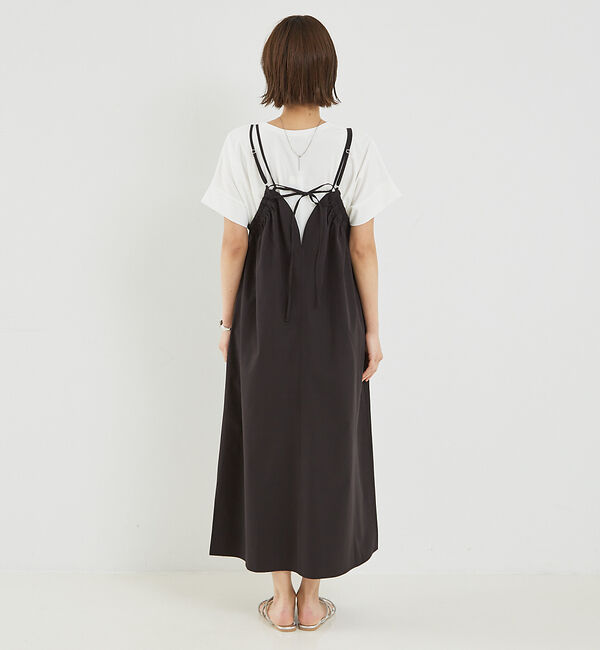 abahouse mavie「【大人のいちまんワンピ】ギャザーキャミワンピ」|ジャンパースカート|