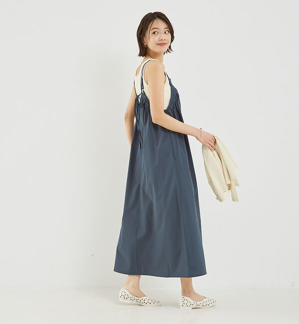 abahouse mavie「【大人のいちまんワンピ】ギャザーキャミワンピ」|ジャンパースカート|