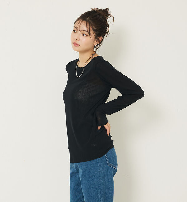 abahouse mavie「ソフトチュールロンT」|Tシャツ・カットソー|
