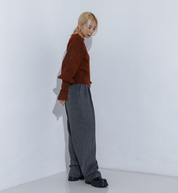 NOMINE「【セットアップ着用可】シャーク タックワイドパンツ」|スラックス|