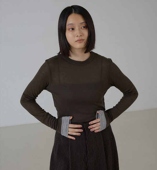 NOMINE「ダブルスリーブ シアー ロンT」|Tシャツ・カットソー|