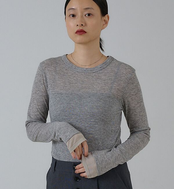 NOMINE「ダブルスリーブ シアー ロンT」|Tシャツ・カットソー|