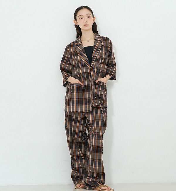 NOMINE「【セットアップ対応】チェック タックパンツ」|その他|