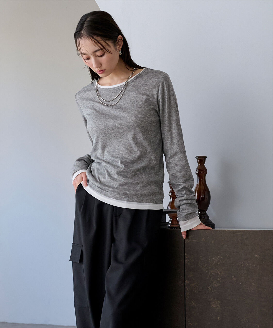 ur's「レイヤードトップスセット」|Tシャツ・カットソー|