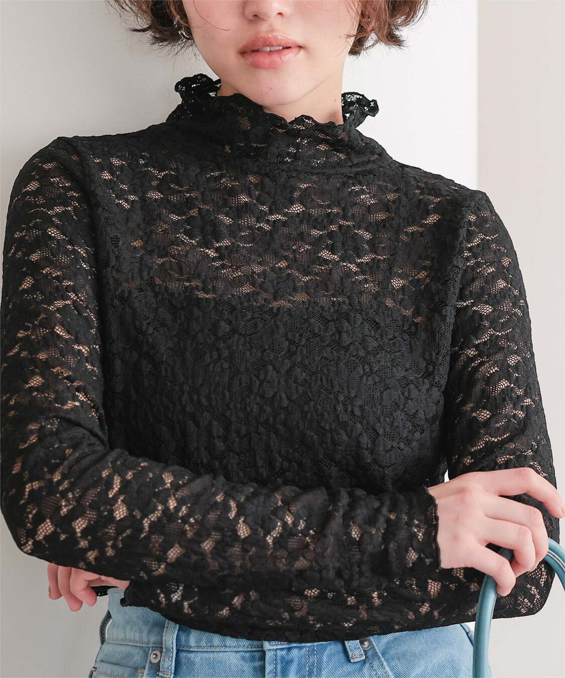 titivate「ハイネックレーストップス」|Tシャツ・カットソー|