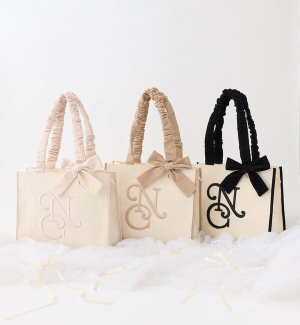 one after another NICE CLAUP「【WEB限定】ロゴ刺しゅうトートバッグ」|ショルダー・メッセンジャー|