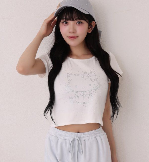 one after another NICE CLAUP「【チャーミーキティ】ラインストーンTee」|その他|